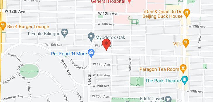 map of 301 929 W 16TH AVENUE